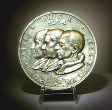Vatican City Medallion Pope Pius Coin 1854-1904 ~ Lourdes Of Mary Apparition picture