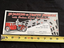 RARE - Original - 1930s Indian Motorcycle- Ink Blotter - John Steele Paterson,NJ picture