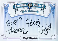 Crystal Palace Winnie the Pooh Tigger Piglet Eeyore Autograph Card Disney World picture