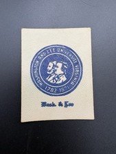 c1910 L20 Washington & Lee University College Seal Tobacco Leather Virginia picture
