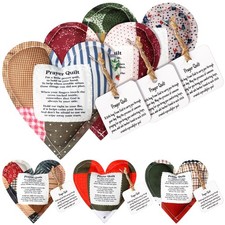FuWeave 6 Pcs Christian Gift for Mother Faith Pocket Prayer Quilts with Woode... picture