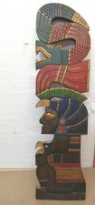 Hand Carved Wooden Aztec Mayan Wall Art Mexico Jaguar Serpent Snake 23