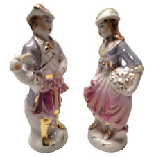 Vintage Mid Century Porcelain Courting Couple Figurines 7.5