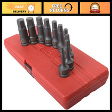 SUNEX TOOLS 2638 1/2-Inch Drive SAE Impact Hex Driver Set, 10 Piece picture