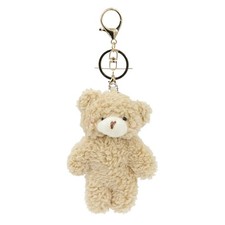 Adorable 5-Inch Plush Teddy Bear Keychain with Purple Heart for Girls picture