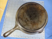 Griswold #7 Cast Iron Skillet Erie Slant Logo 701 A (Small Crack)  (Restore Me) picture