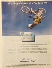 PRINT AD 1998 Johnson Johnson Contact Lenses Top Gun Pilot How You See Things picture