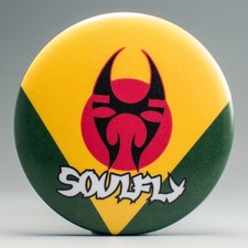 Soulfly Brazil 2.25in Pin | Max Cavalera 90s Tribal Metal picture