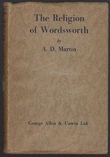 Religion of Wordsworth A D Martin 1936 Christianity Religion Poetry Dust Jacket picture