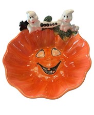 Vintage 1995 Omnibus Fitz And Floyd Halloween Party Candy Bowl NIB picture