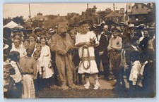 c1910's Pet Bear Suit Costume Halloween Childrens RPPC Photo Antique Postcard picture