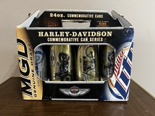 Vtg 2003 Miller Harley-Davidson 100th Anniversary 24 Oz Can Set With Box Empty picture