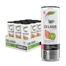 Sparkling Kiwi Guava Energy Drink – Sugar-Free, 200mg Caffeine, Pack of 12 picture