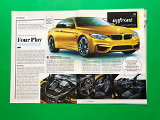2014 BMW M4 4 PAGE ROAD TEST PRINT ARTICLE AD ADVERTISEMENT PRINTED picture