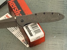 Kershaw Leek 1660BLKW *BLACKWASH* Drop Point Spring Assisted Open AUTHENTIC picture
