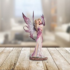 Mother Fairy Embracing Baby Girl Statue 10