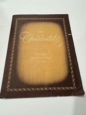 FREE SHIP VINTAGE The Occidental Washington DC Restaurant Menu 1955 picture
