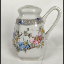 VTG Bibi Japan Hand Painted Porcelain Sugar Shaker Floral Hexagonal 1930s-1950s picture