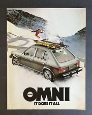 Vintage 1978 Dodge Omni Full Color Original Brochure 323 picture