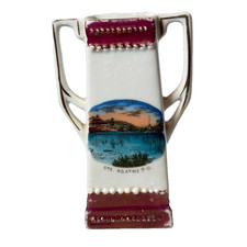 STE AGATHE - CANADA Souvenir ANTIQUE CHINA TRINKET VASE picture