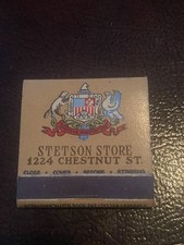 Stetson Store Hats Philadelphia Pennsylvania Vintage Feature Matchbook picture
