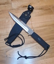 KATZ KNIVES - ALLEY KAT 8008 FIXED BLADE KNIFE BLACK KEATON HNDL MINT COND  picture