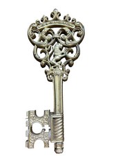 VTG Syroco Large Gold Skeleton Key Lion MCM Regency Wall Art Home Decor picture
