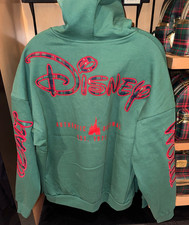 2025 Walt Disney World Green Plaid Christmas Zip Hoodie Sweatshirt Adult Sizes picture