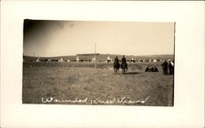 Wounded Knee Village LAKOTA c1900s-10s Real Photo Postcard bhn picture