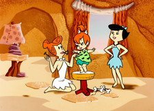 The Flintstones Wilma  Betty Pebbles Vintage Comics and Cartoons   8.5x11  Print picture