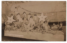 RPPC Portland Oregon Rose Festival Parade, Electric Floats 1909 Girls in Costume picture