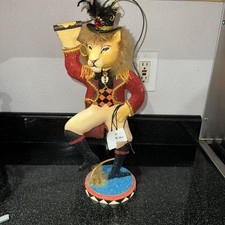 Pier 1 Halloween Enchanted Circus  Ringmaster Lion Tamer Metal Sculpture 2018  picture