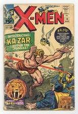Uncanny X-Men #10 FR 1.0 1965 1st SA Ka-Zar picture