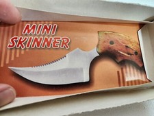 Skinner Knife Full Tang 610-SC Flat & Serrated Edges Short Trailing Point Blade picture