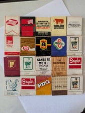 Vintage Matchbook Lot of 20 - Retro Advertising Hotels Motels Food Fast Food picture