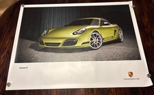 2011 Porsche Cayman R Dealer Showroom Poster Print Advertising Ad Green 30
