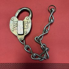 Vtg Fraim Baltimore & Ohio Railroad Padlock Lock B&O RR w/chain picture