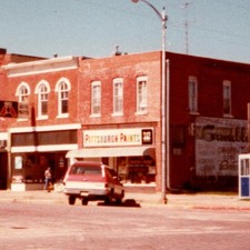 1984 Tecumseh, NE Town Square Storefront Snapshot Photo Ghost Signs Brick Street picture