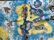 Vibrant Vintage 1984 Hasbro Transformers  Bed Sheet Flat 1 SHEET ONLY picture