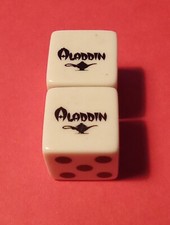 ALADDIN HOTEL CASINO LAS VEGAS, NEVADA LOGO DICE GREAT FOR VINTAGE COLLECTION picture