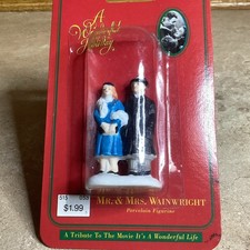 It's a Wonderful Life Holiday Village Christmas Figure- Mr+ Mrs Wainwright - NEW picture