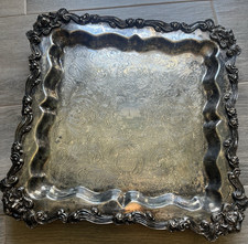 Vintage Silver Plated Serving Tray NTCHA High Point Lady Rider Horse Trophy 1967 picture