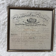 1854 Union University Tennessee Diploma James B Shaw Antique Pre Civil War picture