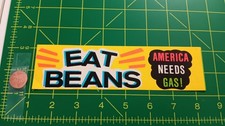 VINTAGE EAT BEANS Sticker / Decal  OLD STOCK ORIGINAL picture