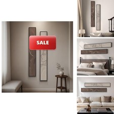 Cuspin Large Framed Brown Beige Abstract Vertical Wall Art For Hallway, 2 Piece picture
