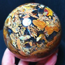 RARE 849.5G Natural Polishing Colorful Agate Stone Ball Reiki Healing AB1515 picture