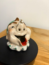 Cool vintage ceramic clown/jester head figural ashtray stamped Japan. picture