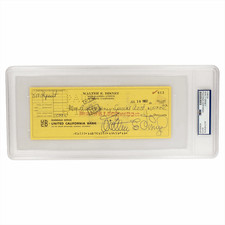 Walt Disney Triple Signed Check PSA/DNA Certified Authentic Auto picture