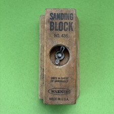 Vintage Warner Wooden Sanding Block #436 Wing Nut Lock Made in USA picture
