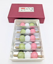 Arita Ware Dango Sweets Chopstick Rests - Vintage Japanese Ceramic Hashioki Set picture